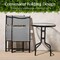 Best Choice Products 3-Piece Patio Bistro Dining Furniture Set w/ Round Textured Glass Tabletop, Folding Chairs